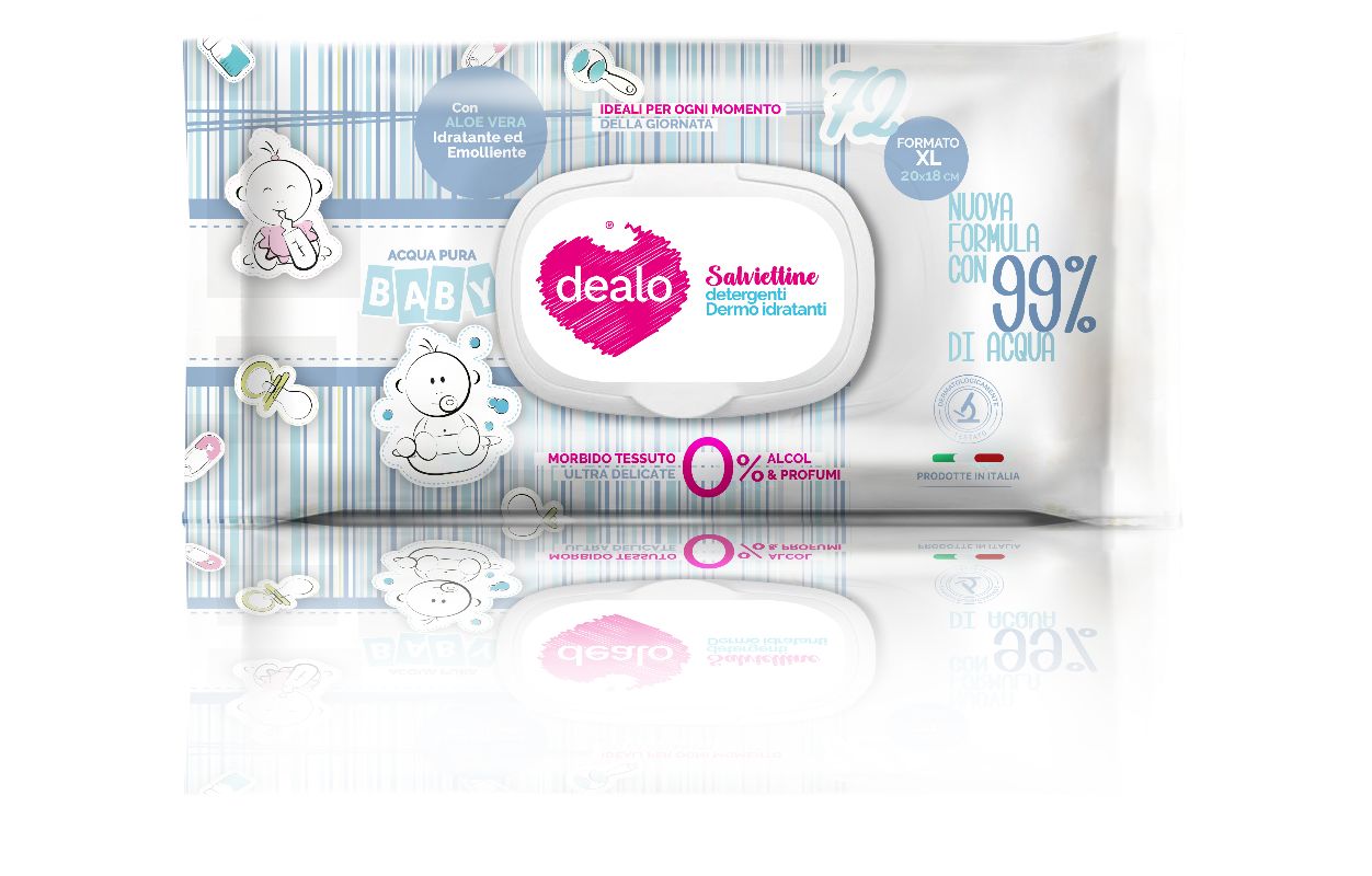 DEALO SALVIETTE 72PEZZI BABY POP UP ACQUA