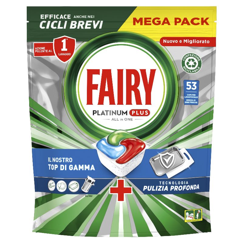 FAIRY PLATINUM PLUS CAPS 53PEZZI BLUE