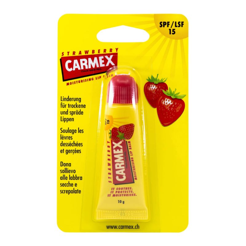 CARMEX LIP BALSAMO TUBO FP15 FRAGOLA