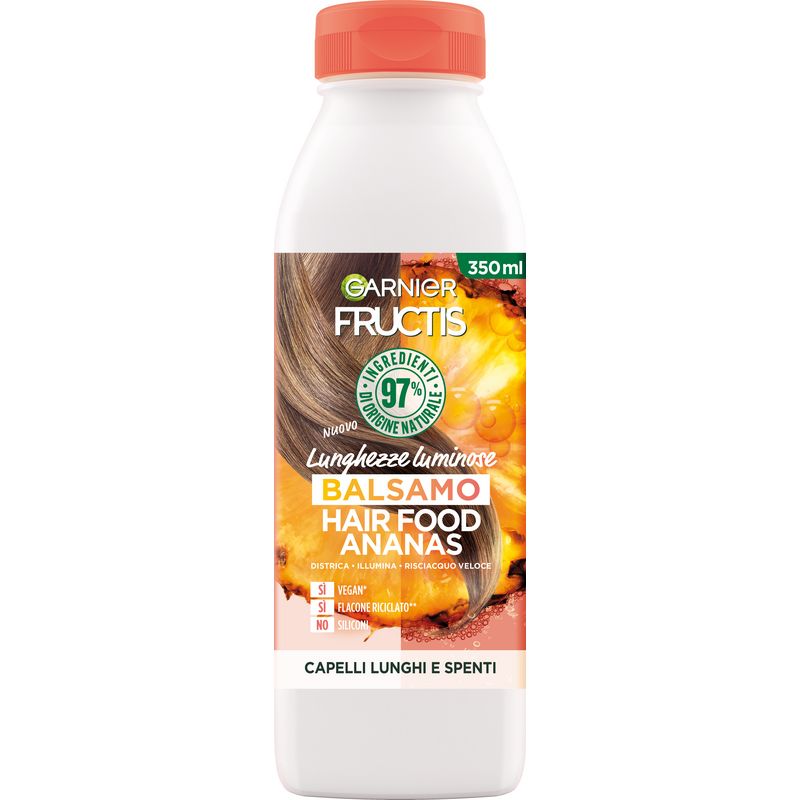 Fructis - Hair Food Ananas - Balsamo Per Capelli Lunghi E Spenti 350 Ml