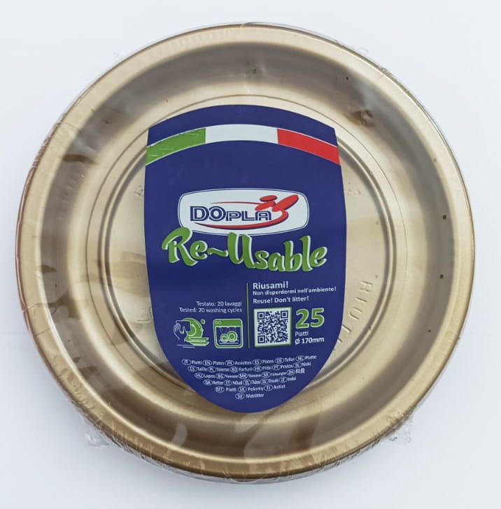 DOPLA PIATTI FRUTTA 25PEZZI ORO