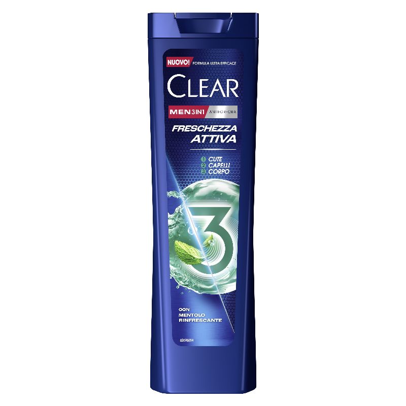 CLEAR - Freschezza attiva 3in1 - shampoo anti-forfora con mentolo 225 ml