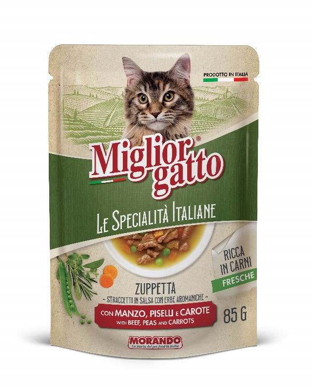 Migliorgatto Stracc 85Gr Manzo/Pis/Carot