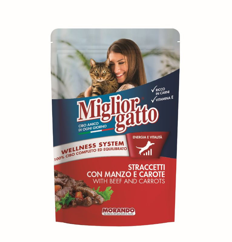 Migliorgatto Stracc 100Gr Manzo/Carote