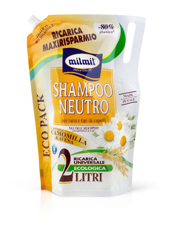 MIL MIL - Camomilla & Avena - Shampoo Per Tutti I Capelli - Ecoricarica Da 2 L