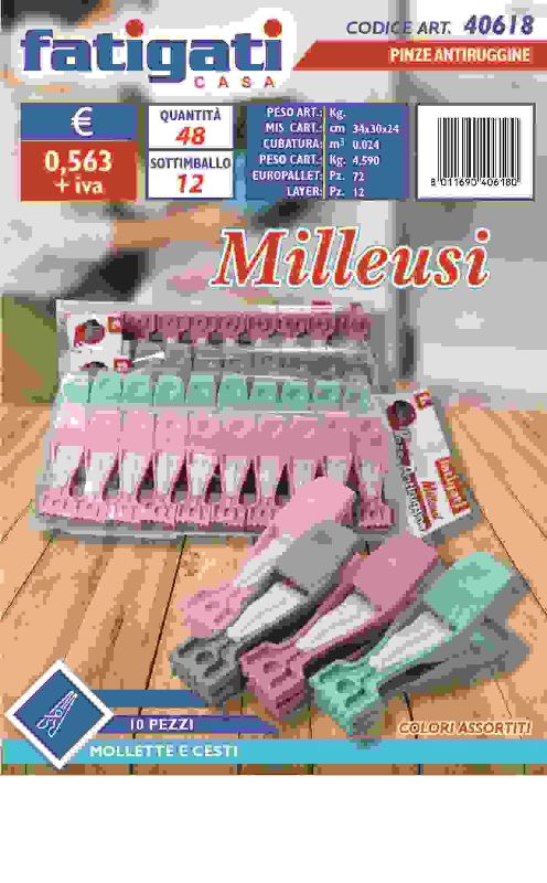 FATIGATI PINZE PLAST 10PEZZI ANTIRUGGINE