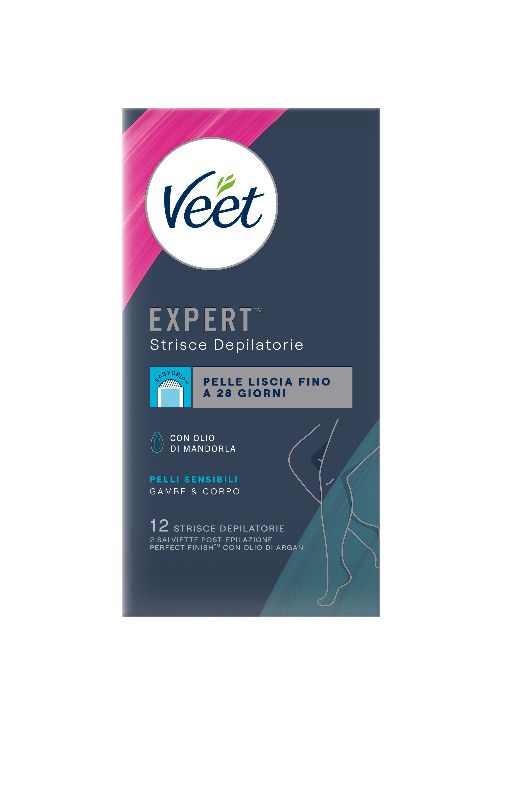 VEET EXPERT STRISCE CORPO 12PEZZI PEL SENS