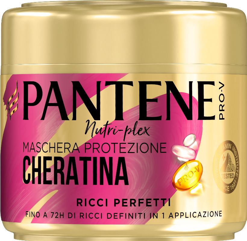 Pantene - Pro-V Nutri-Plex - Ricci Perfetti - Maschera protezione cheratina 300 Ml