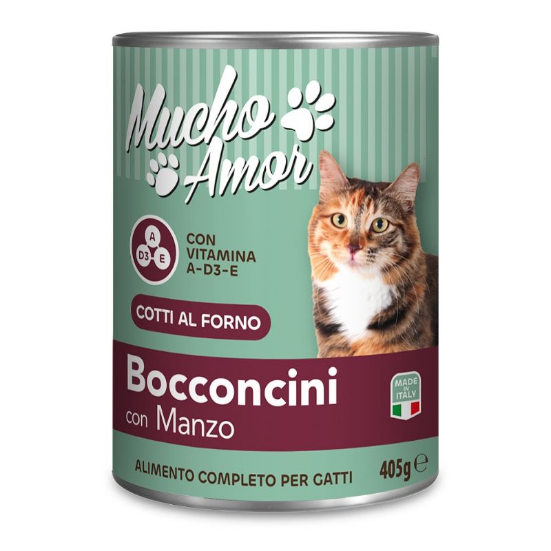 Muchoamor Gatto Bocconi 405Gr Manzo