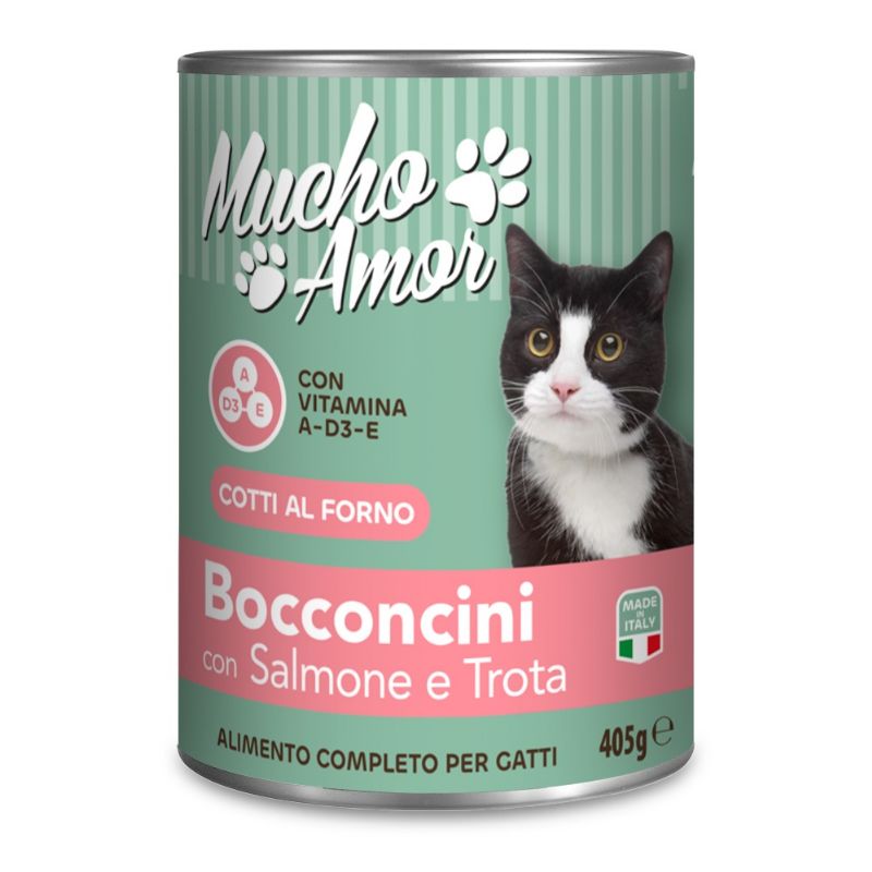 Muchoamor Gatto Bocconi 405Gr Salm/Trota