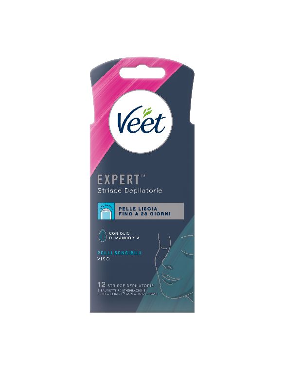 VEET EXPERT STRISCE VISO 12PEZZI PELLI SENS