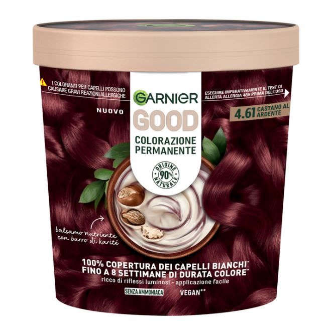 GARNIER - Good - Colorazione Permanente Senza Ammoniaca N.4.61 Castano Alba Ardente
