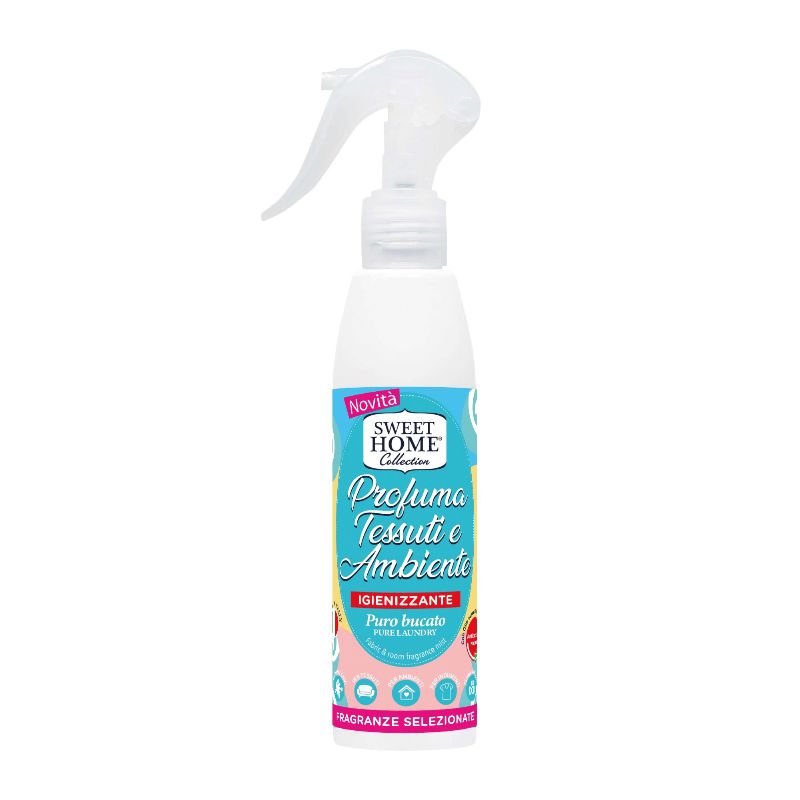 SWEET HOME - Puro Bucato - Profumatore Spray Per Tessuti Ed Ambienti 250 Ml