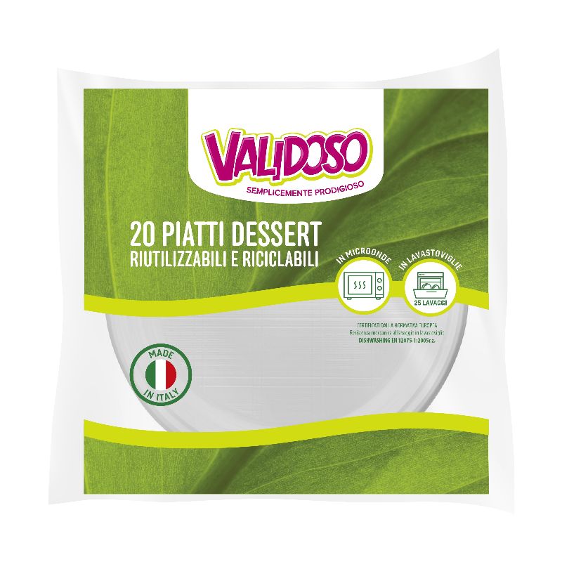 VALIDOSO PIATTI RIUTILIZZ 20PEZZI DESSERT