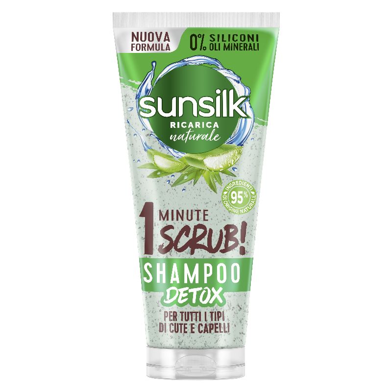 Sunsilk - 1 Minute Scrub - Shampoo Detox Per Tutti I Tipi Di Capelli 200 Ml