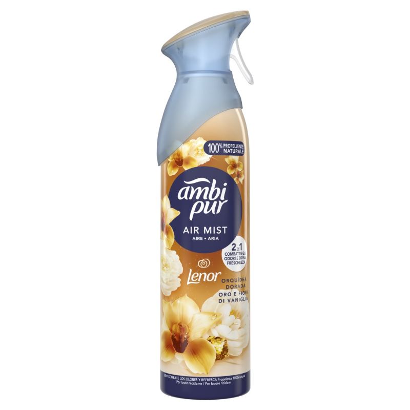 AMBI PUR - Air Mist Oro E Fiori Di Vaniglia - Profumatore Per Ambienti 185 Ml Spray