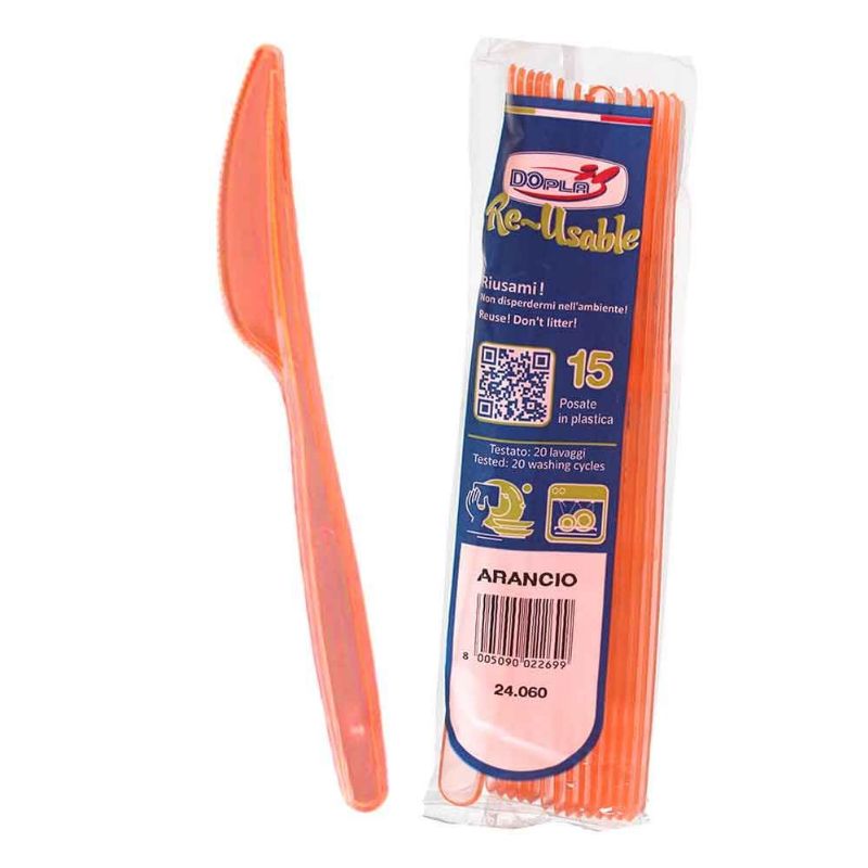 DOPLA COLTELLI COMPACT 15PEZZI RIUT ARANCIO