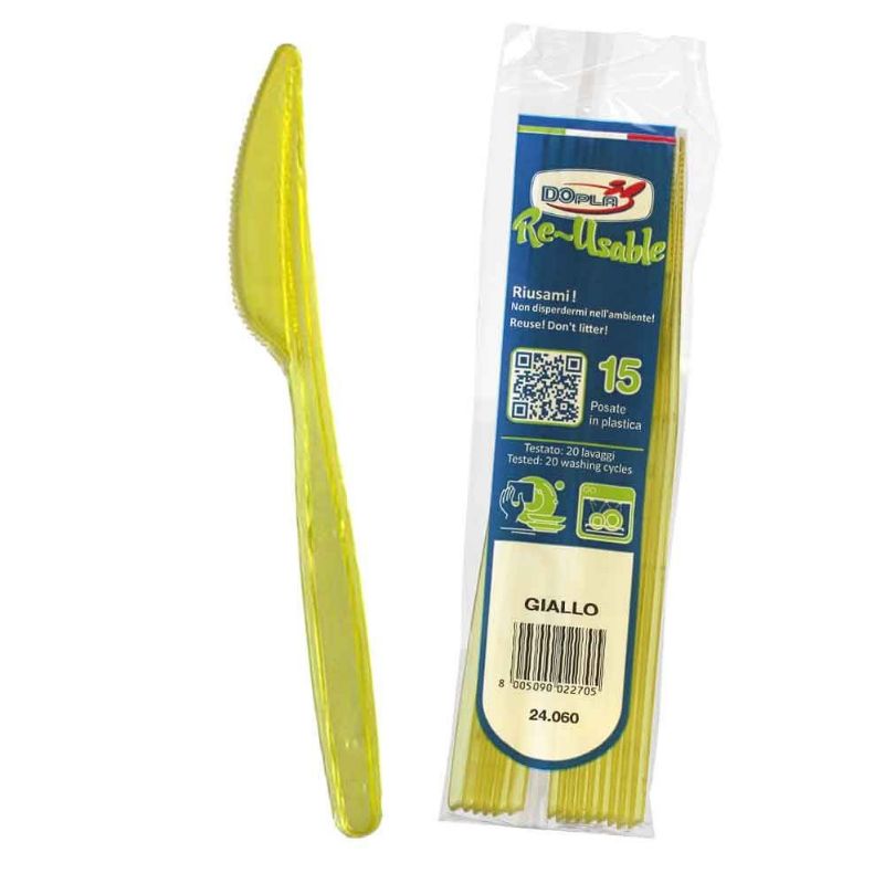 DOPLA COLTELLI COMPACT 15PEZZI RIUT GIALLO