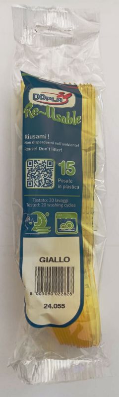 DOPLA CUCCHIAI COMPACT 15PEZZI RIUT GIALLI