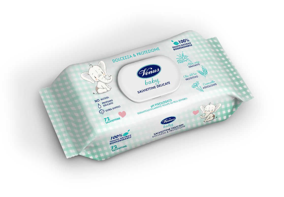 VENUS SALVIETTE BABY 72PEZZI DOLCEZZA E PROTEZ