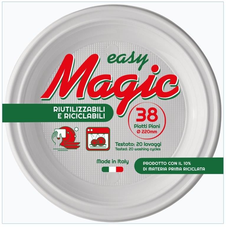 DOPLA MAGIC PIATTI PIANI 38PEZZI BIANCHI