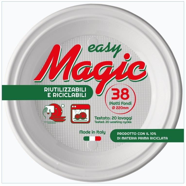 DOPLA MAGIC PIATTI FONDI 38PEZZI BIANCHI