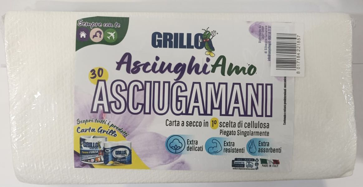GRILLO ASCIUGAMANO MONOUSO 30PEZZI 35X65