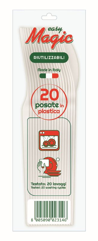 DOPLA CUCCHIAI COMPACT 20PEZZI RIUT BIANCO