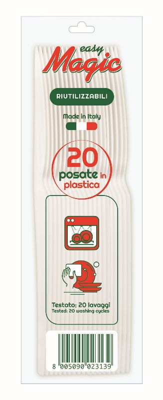 DOPLA COLTELLI COMPACT 20PEZZI RIUT BIANCO