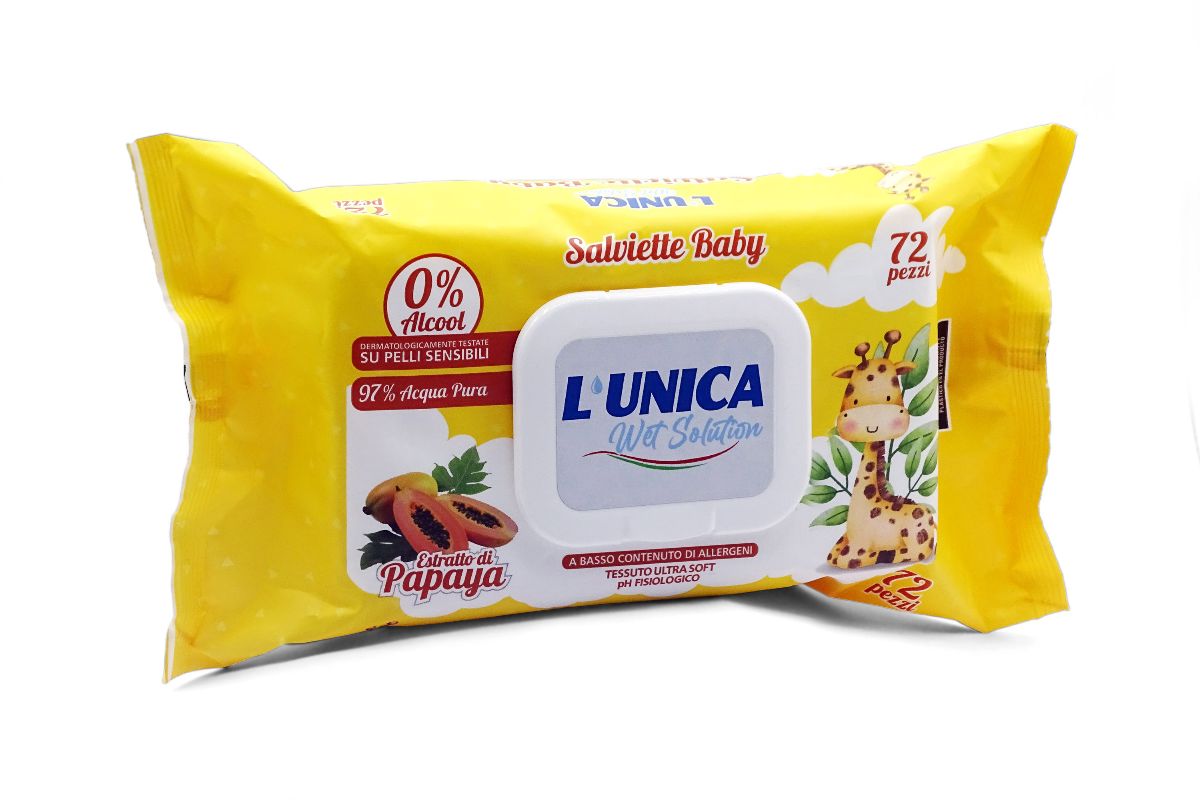 UNICO SALVIETTE BABY 72PEZZI C/POP UP PAPAYA