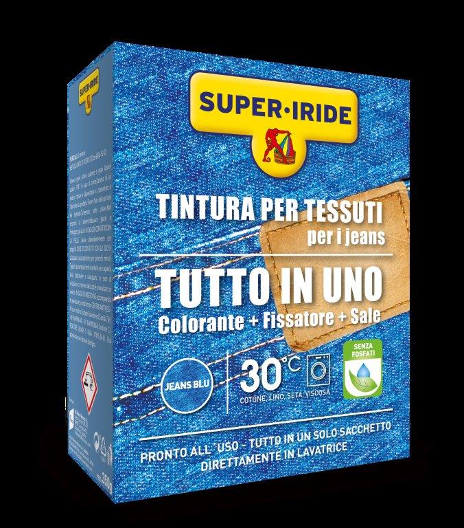 SUPER-IRIDE - Tintuta Per Tessuti Tutto In Uno 350 G - Blu Jeans