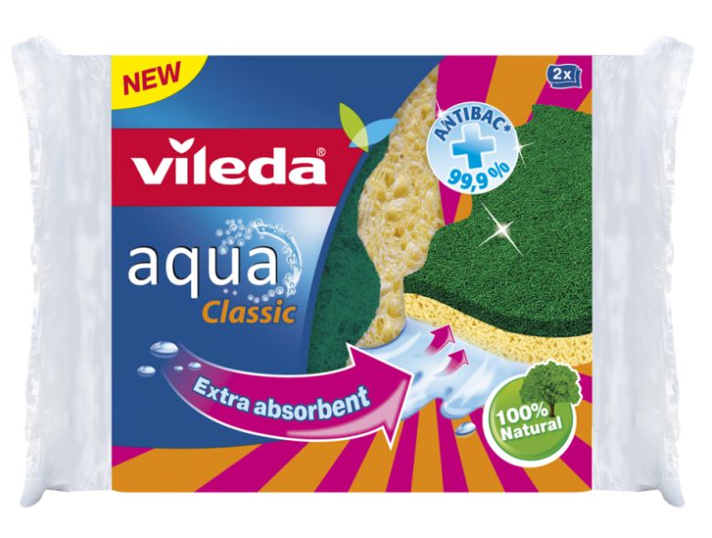 VILEDA - Aqua Classic - 2 Spugne Da Cucina