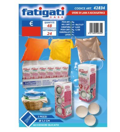 FATIGATI SFERE X ASCIUGATRICE IN LANA