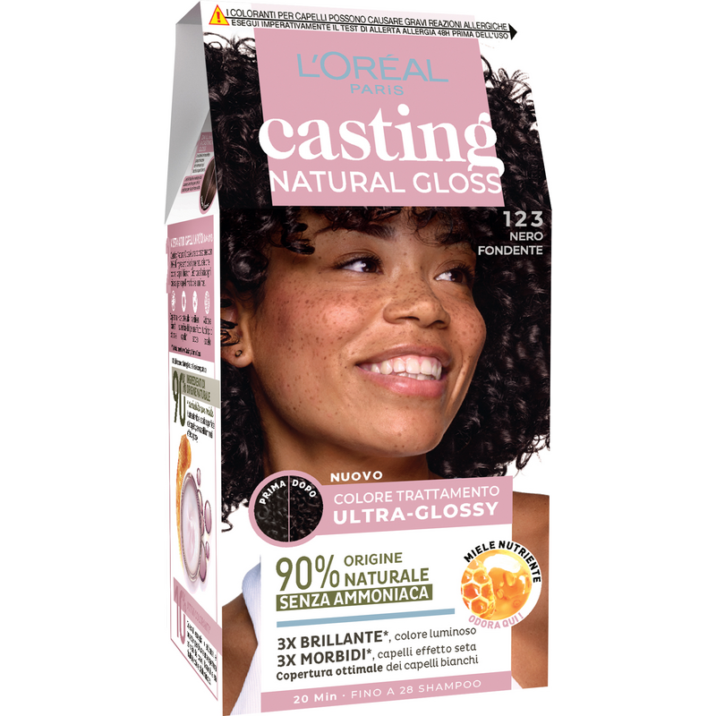 L’Oreal Paris - Casting Natural Gloss - Colorazione Permanente N.123 Nero Fondente L’Oreal Paris - Casting Natural Gloss - Colorazione Permanente N.123 Nero Fondente