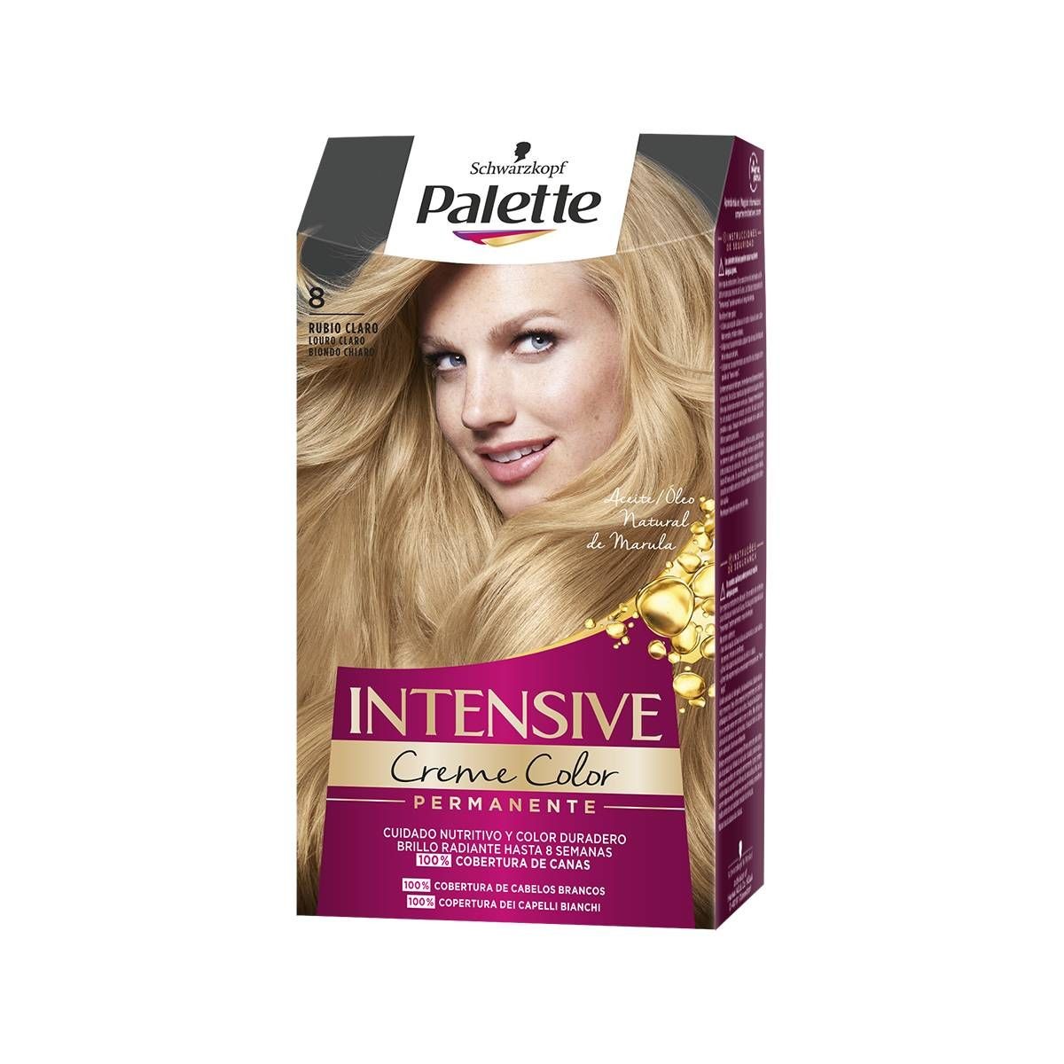 PALETTE - Intensive creme color - Tinta per capelli permanente n. 8 Biondo chiaro