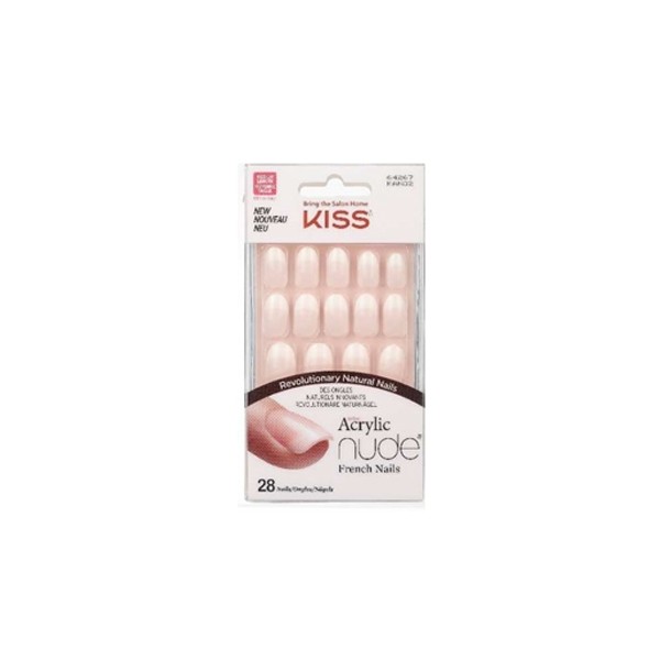 Kiss - Salon Acrylic Nude French Nails - 28 Unghie Artificiali Kan02C-image