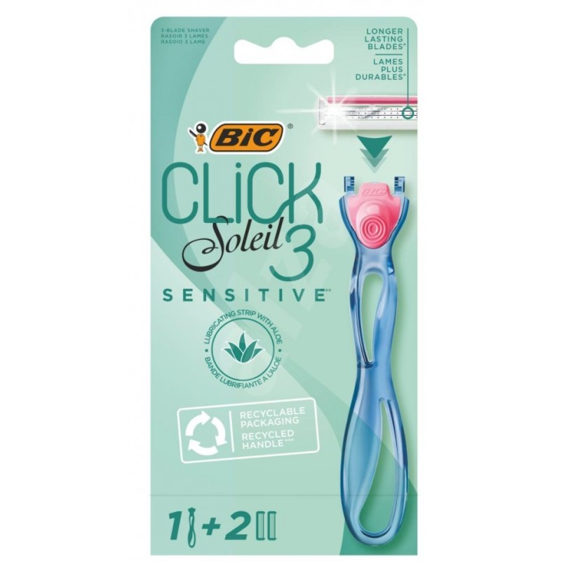 BIC CLICK SOLEIL 3 SENS RASOIO+2RI