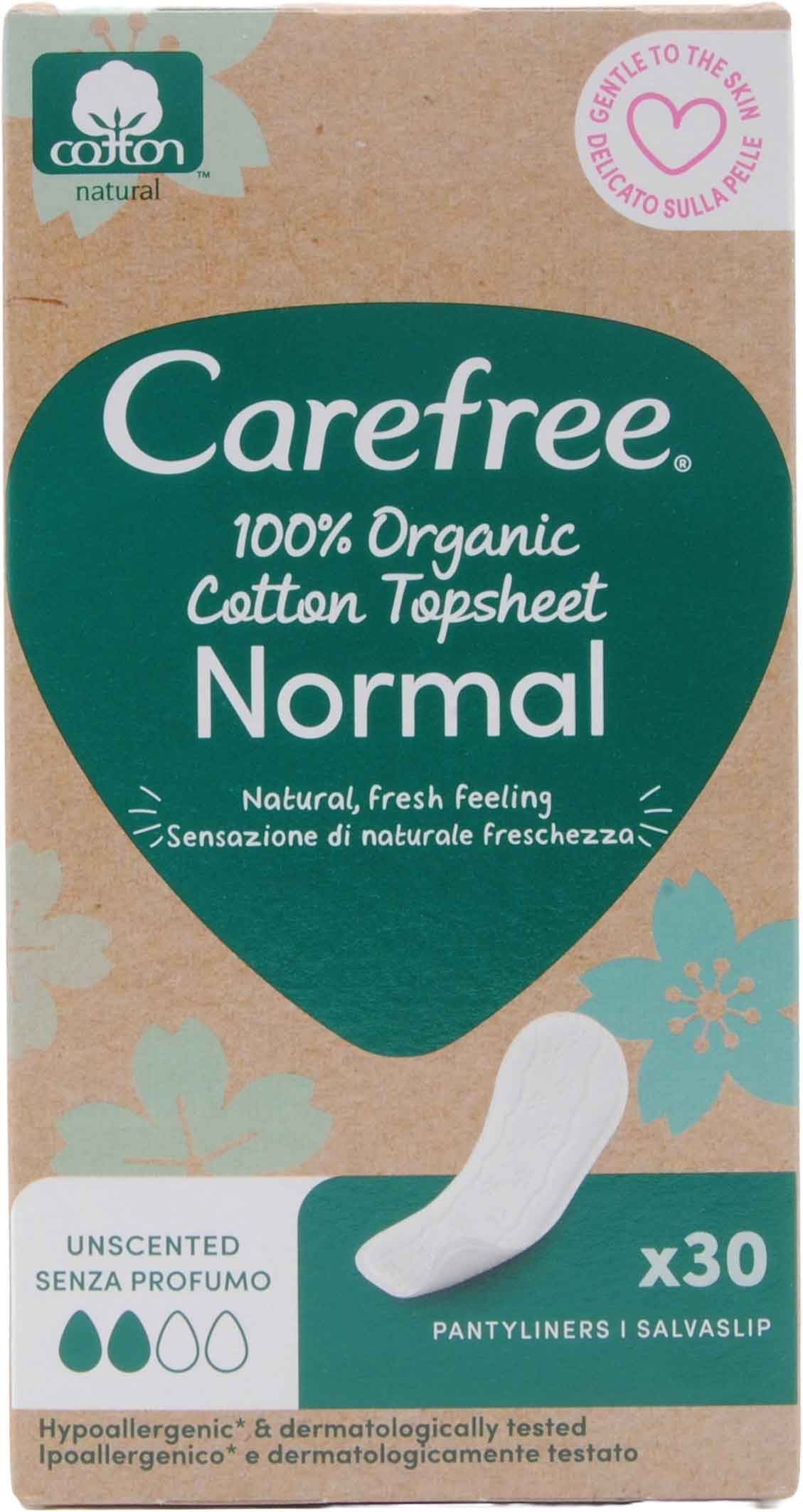 Carefree Salvaslip 100% Organic Cotton Normal Distesi 30 Pezzi