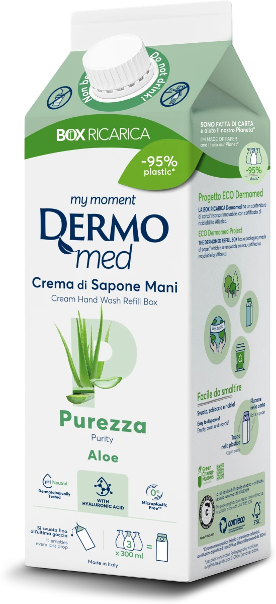 Purezza - Crema Di Sapone Mani All'Aloe - Ecoricarica Da