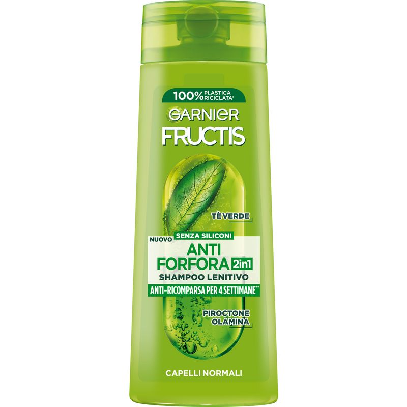 Fructis - Anti Forforfora 2In1 Tè Verde - Shampoo lenitivo 250 Ml