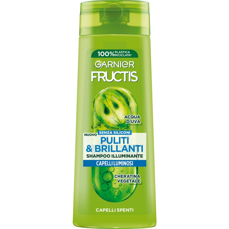 GARNIER - Fructis Puliti &amp; Brillanti - Shampoo Illuminante 250 Ml