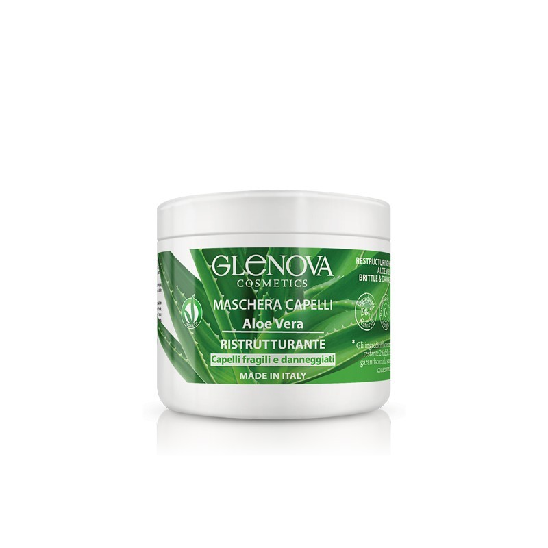 GLENOVA - Maschera per capelli ristrutturante all'Aloe Vera 500 Ml