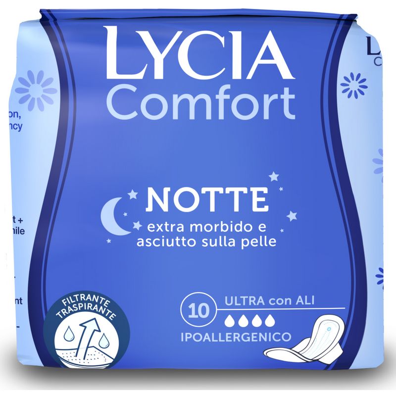 Lycia Comfort Notte Ultra Con Ali 10 Pezzi