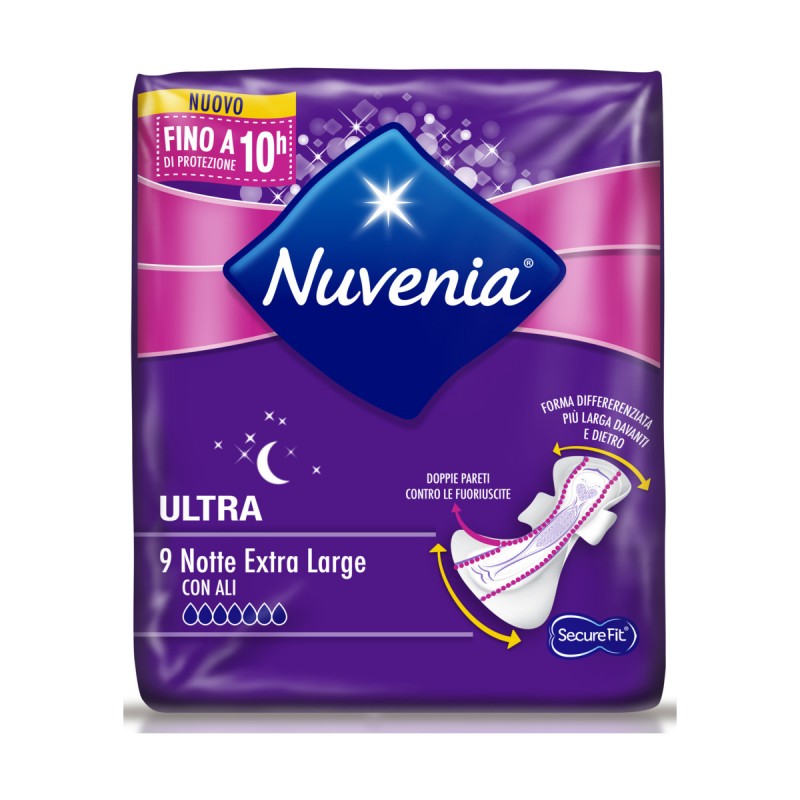 Nuvenia Goodnight Ultra X-large+ Con Ali 9 Pezzi