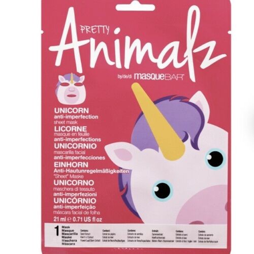 Pretty Animalz Unicorno - Maschera in tessuto anti-imperfezioni