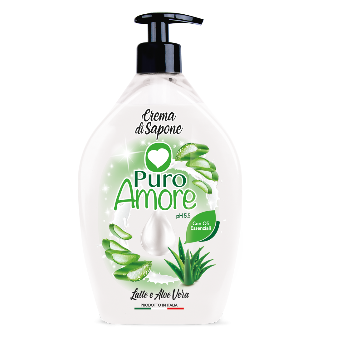 PURO AMORE - Latte e Aloe Vera - Crema di sapone 750 ml