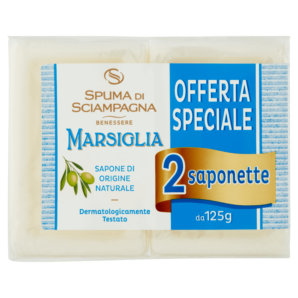 SPUMA DI SCIAMPAGNA - Marsiglia - 2 saponette da 125 g