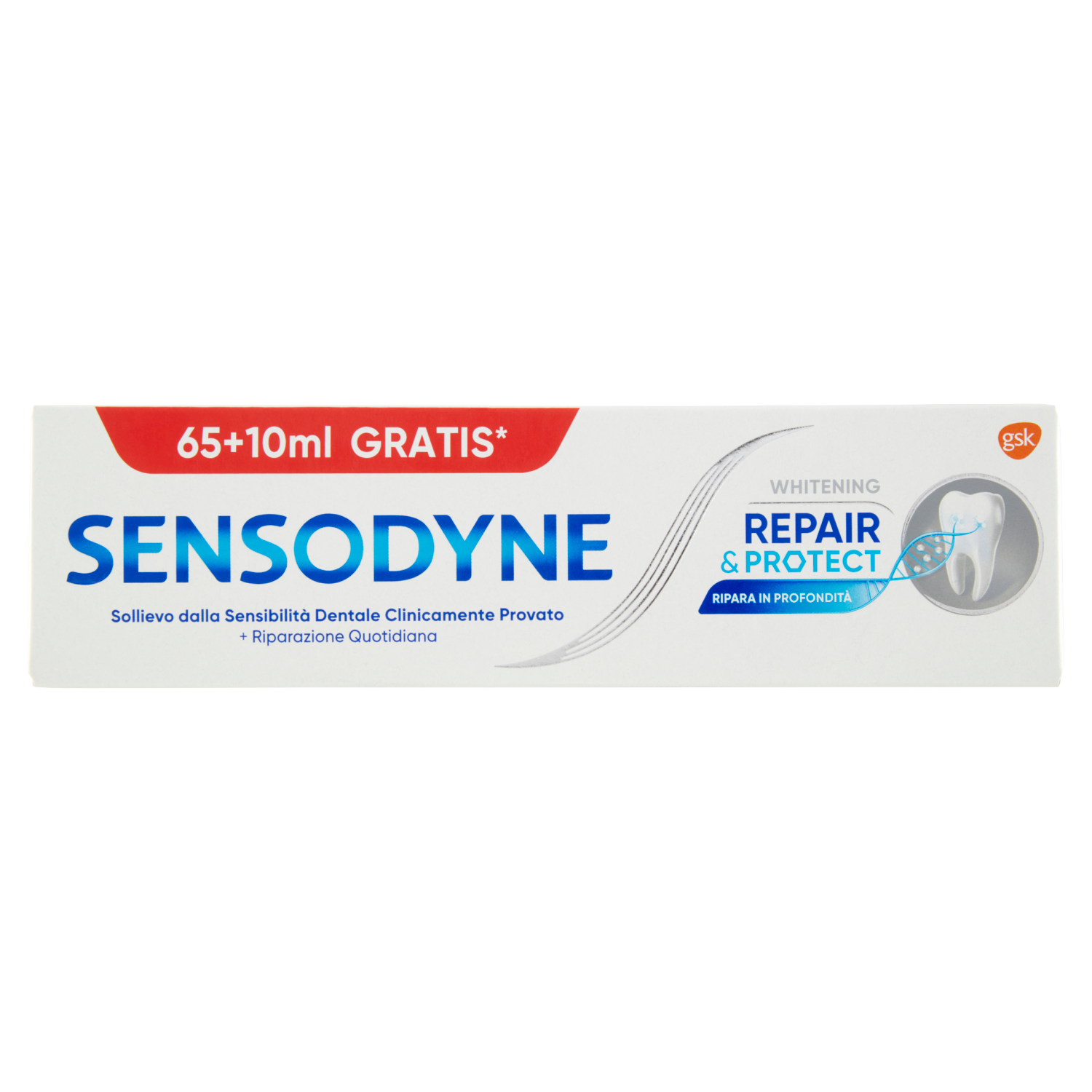 Sensodyne Repair &amp; Protect Whitening Effetto sbiancante Dentifricio Denti Sensibili 75 ml