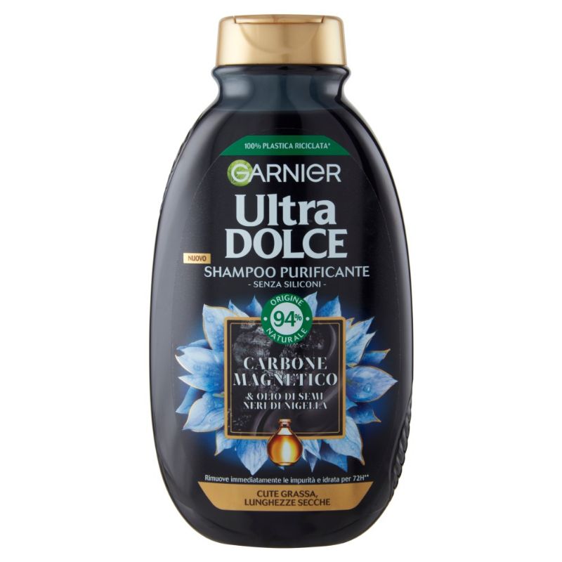 Garnier - Ultra Dolce Carbone Magnetico - Shampoo Per Cute Grassa 250 Ml