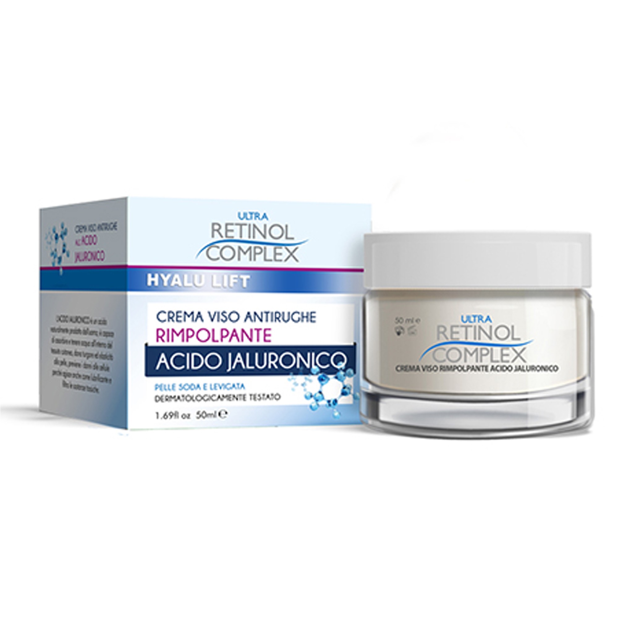 RETINOL COMPLEX Hyalu Lift Crema Viso Antirughe rimpolpante 50 ml